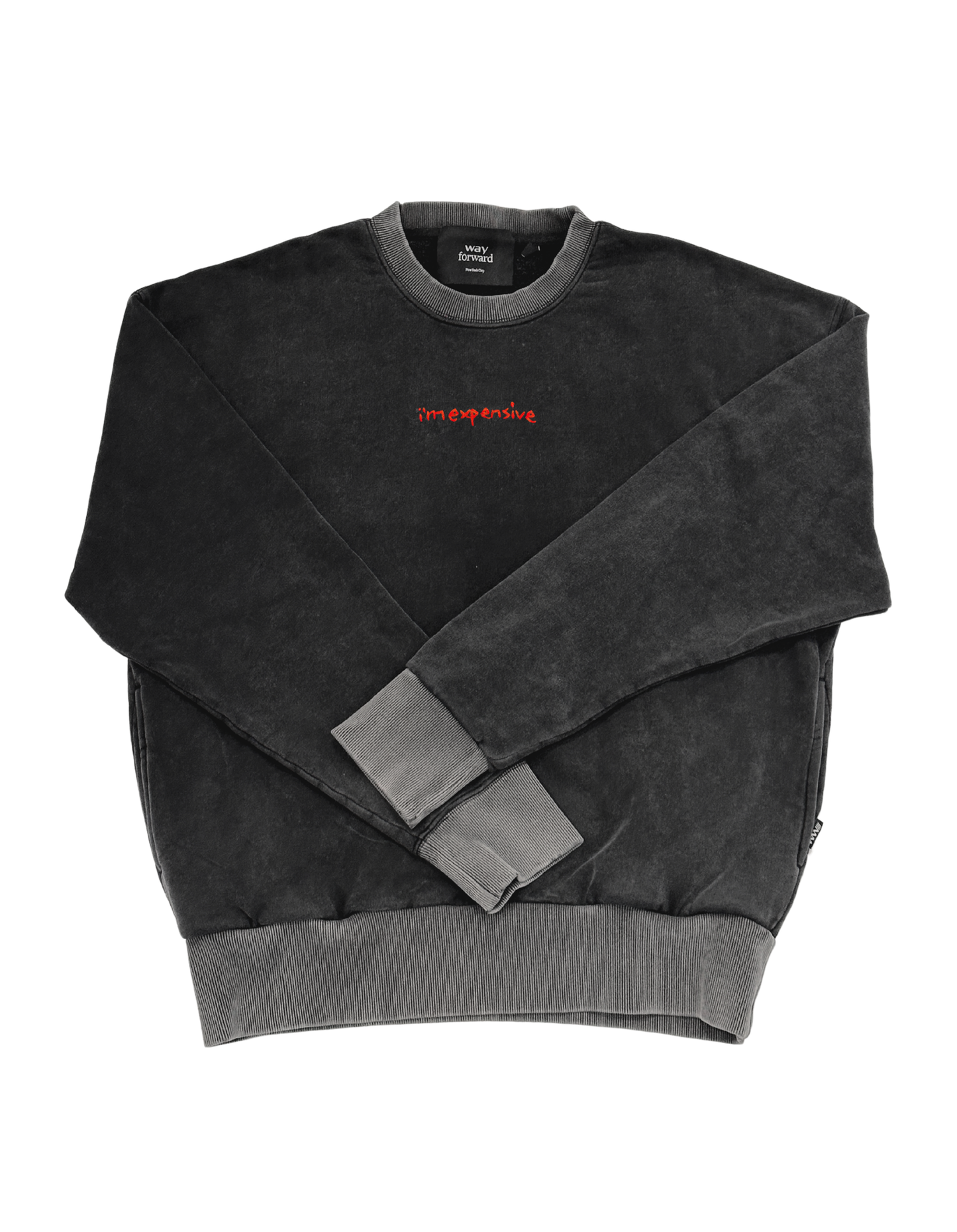 I'm expensive charcoal Crewneck