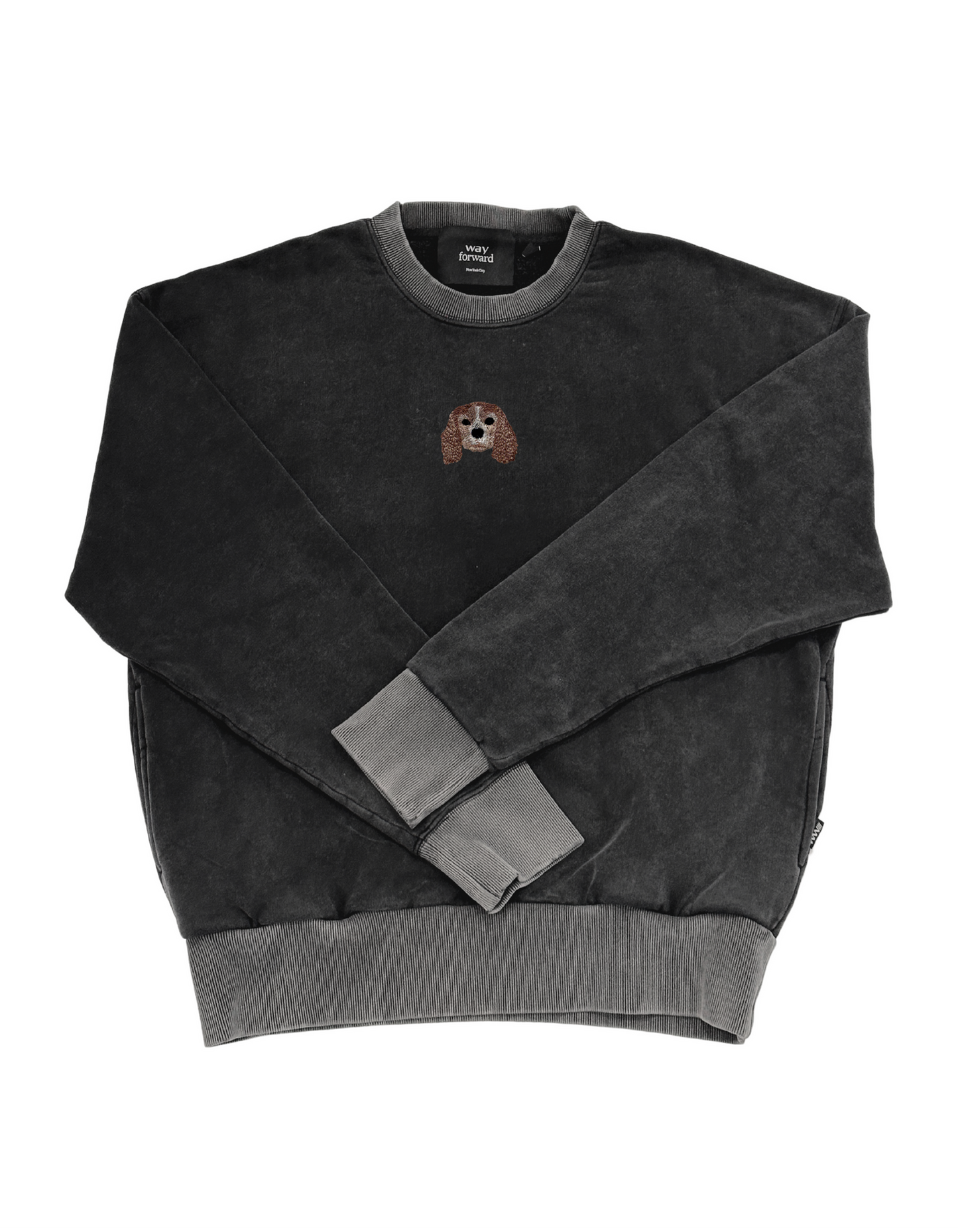 Spaniel charcoal Crewneck
