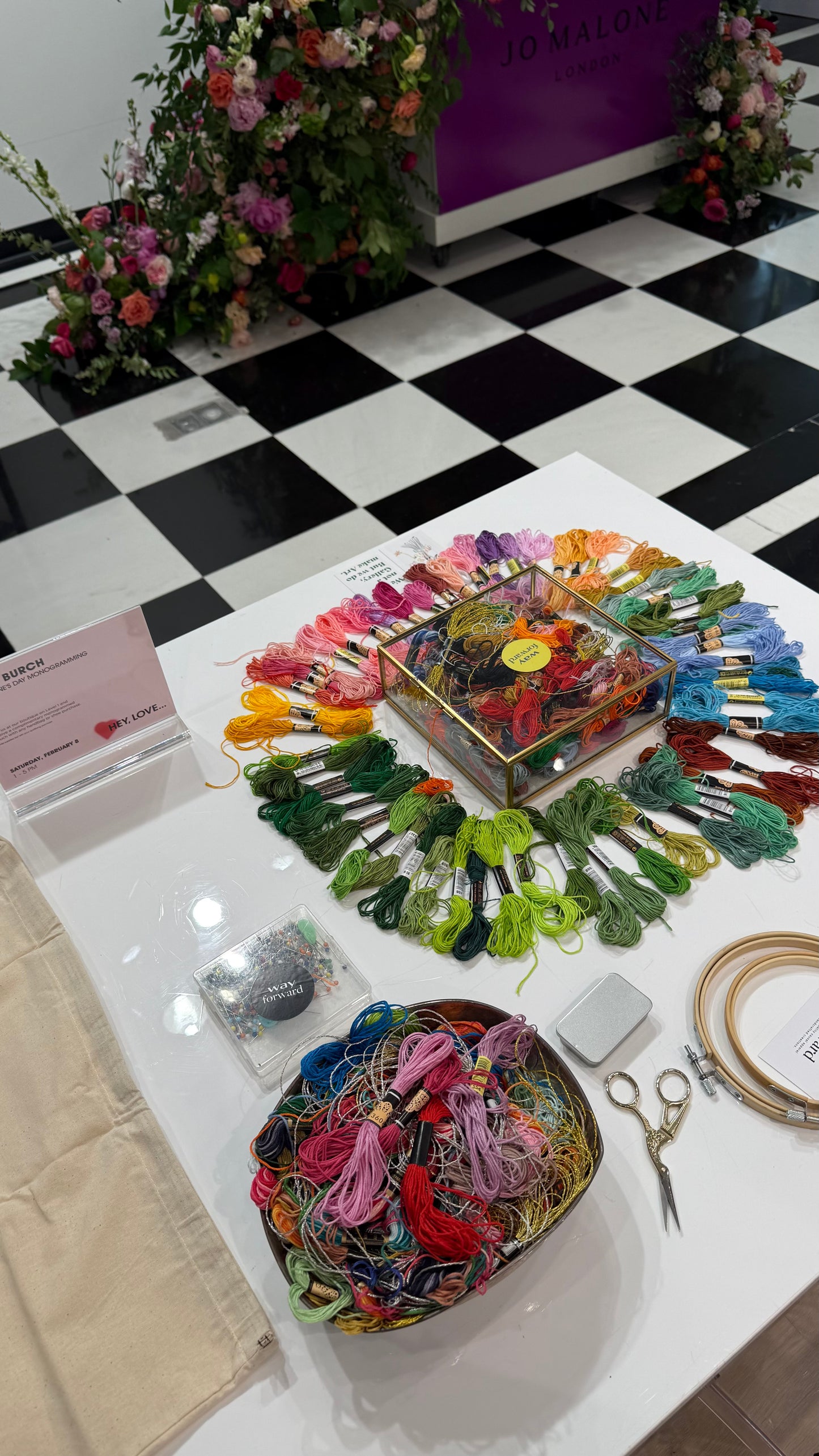 Embroidery on the spot