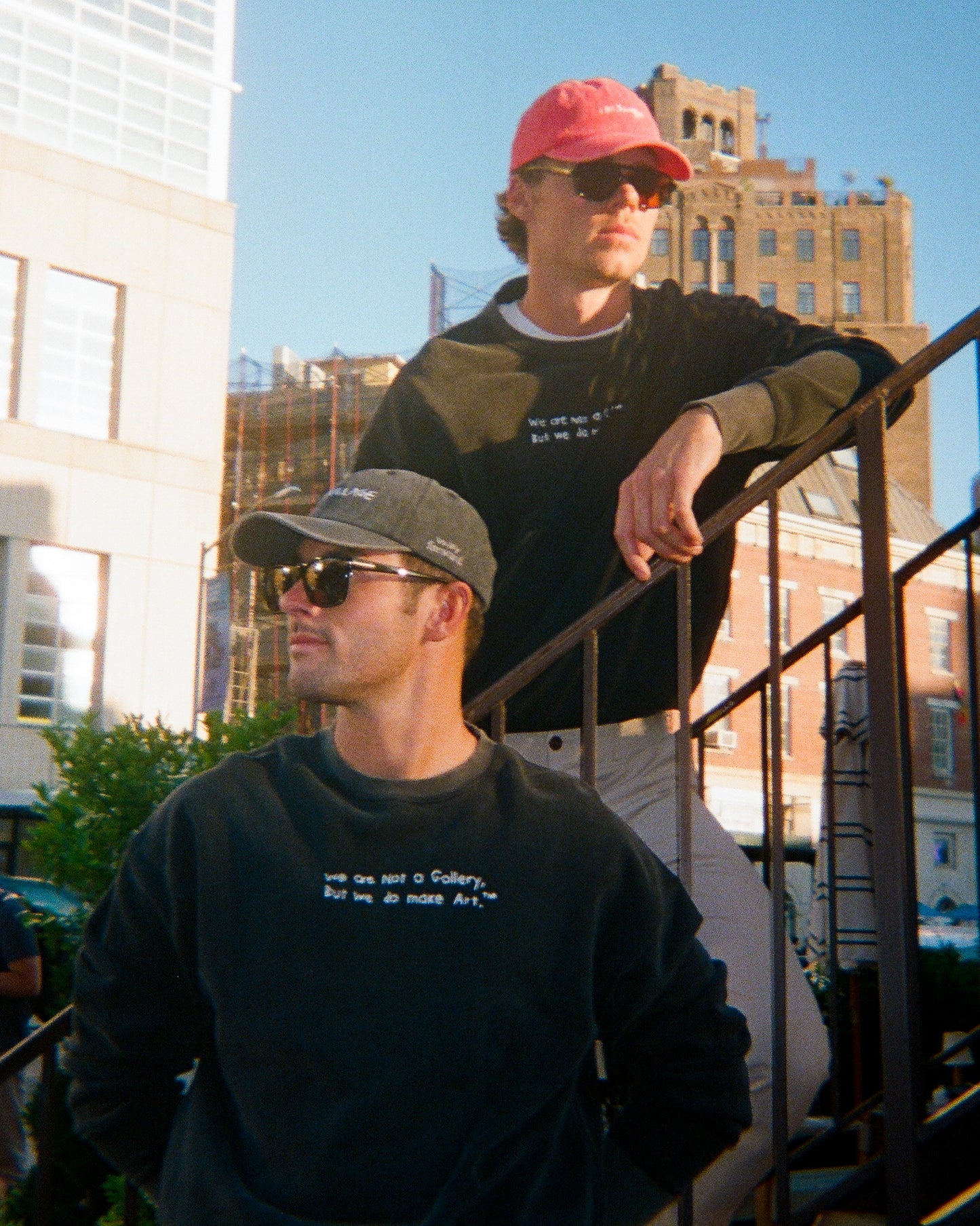 "We are not a gallery, but we do make art."charcoal Crewneck