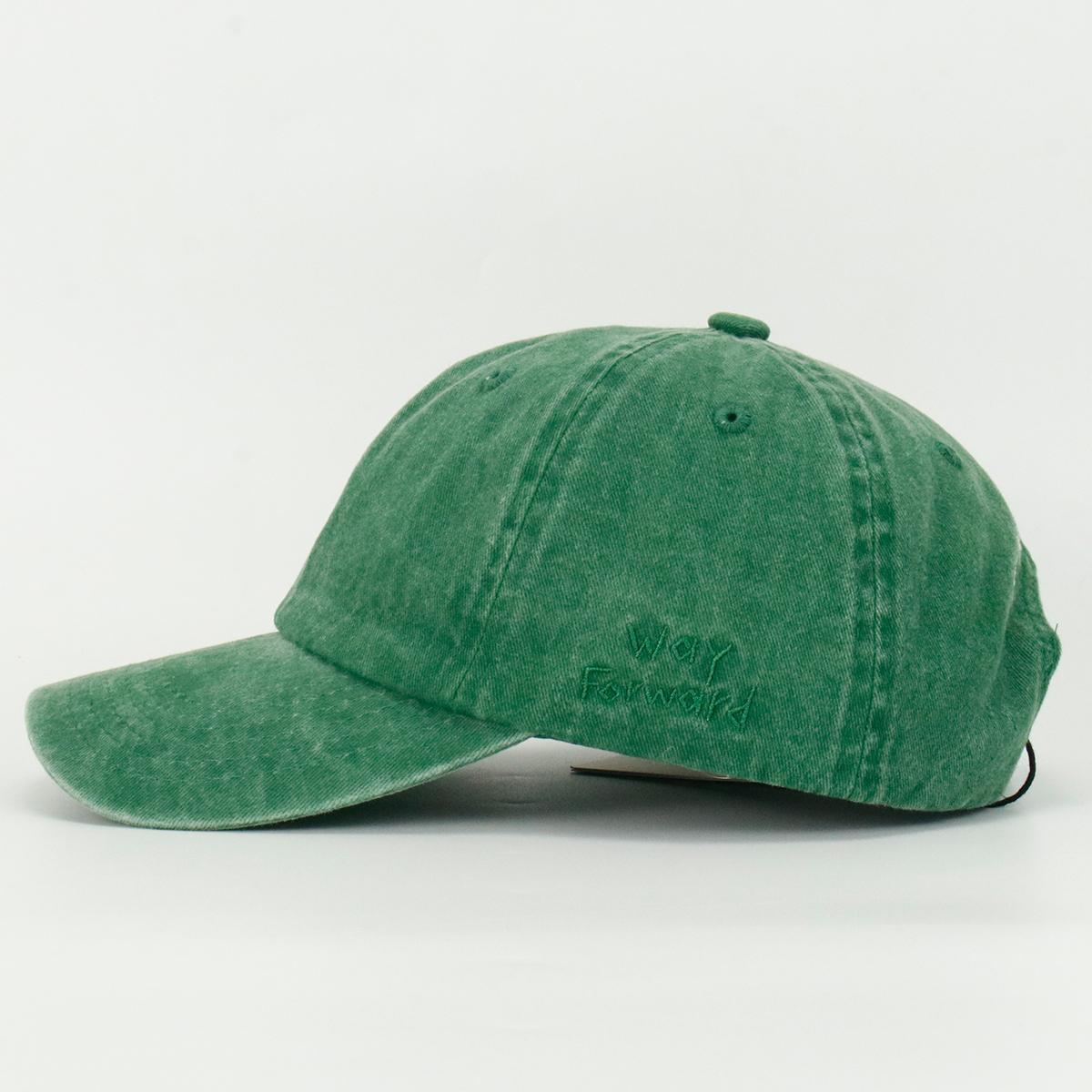 A green wash cotton cap 