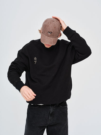 Jersey de cuello redondo con diseño de martini