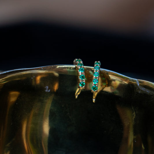 Mini Hoops &  Emeralds Drops