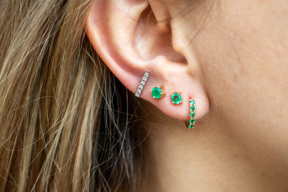 Mini Hoops &  Emeralds Drops