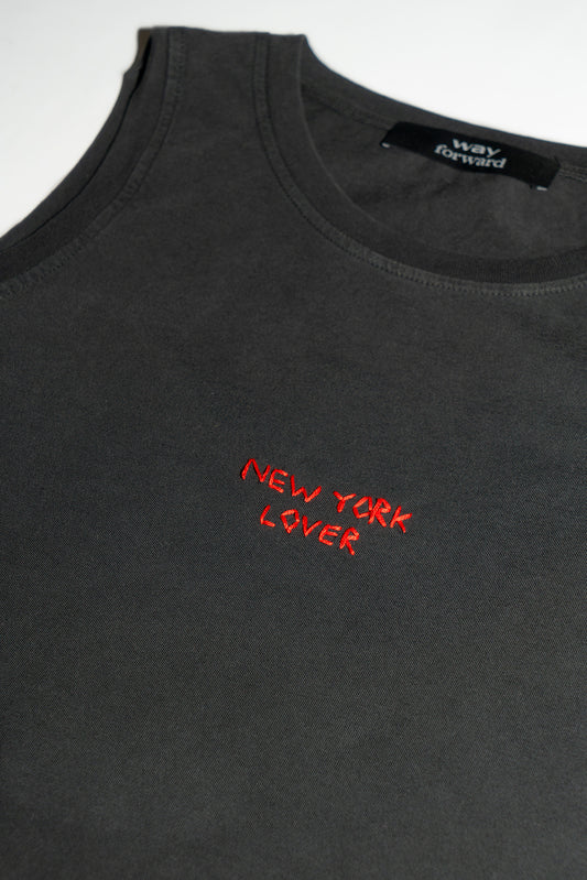 Camiseta sin mangas con el lema "New York Lover"