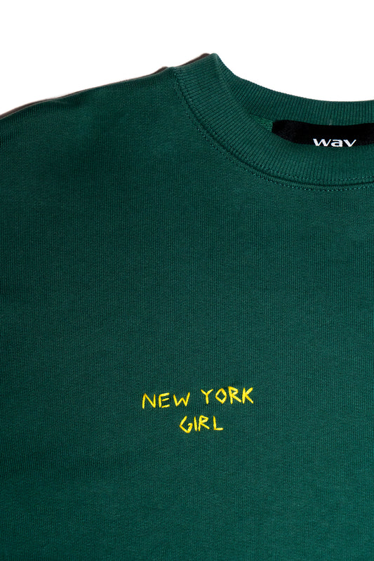 Jersey de cuello redondo de New York Girl listo para usar